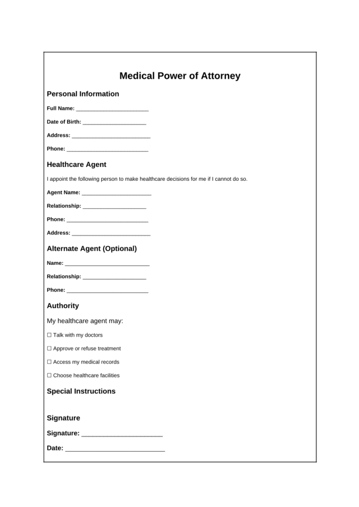 Medical Power of Attorney