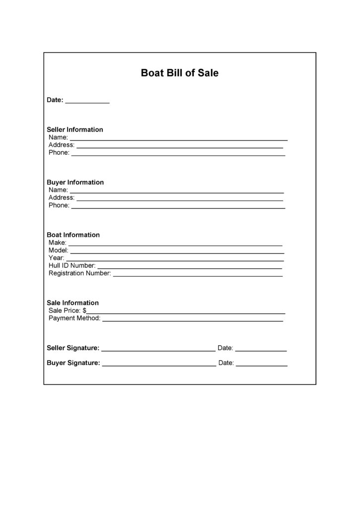 Georgia Boat Bill of Sale